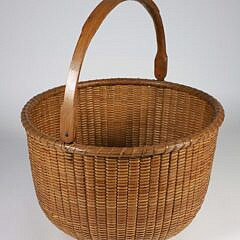 Early Sherwin Boyer Round Swing Handle Nantucket Basket