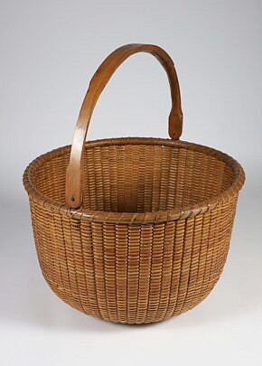 Early Sherwin Boyer Round Swing Handle Nantucket Basket