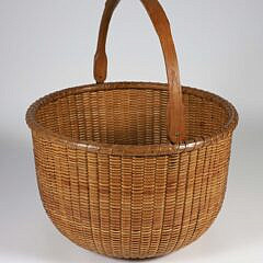Early Sherwin Boyer Round Swing Handle Nantucket Basket