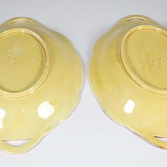 Pair of Wedgwood Majolica Strawberry and Grape Leaf Serving Trays, 19th Century