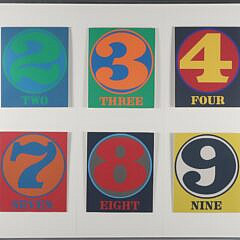 Hobbyist Framed Collage of Robert Indiana Exhibition Brochures