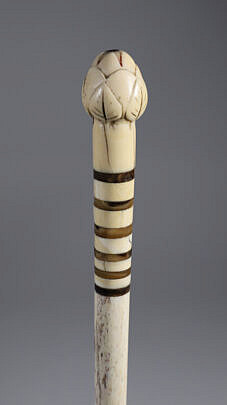 30-7000 19th Century Whaler Made Walking Stick A 5081 JPG