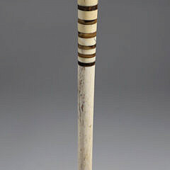 Whaler Made Artichoke Grip Walking Stick, 19th Century