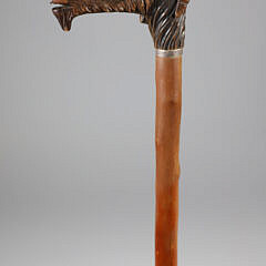Carved Mechanical Wood Mountain Goat Walking Stick