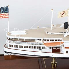 Fred Roberts Hand Crafted Model “Sidewheel Passenger Steamship Nantucket 1886”