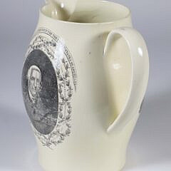 James Maddison (sic) “President of the United States” Liverpool Creamware Pitcher, Early 20th Century
