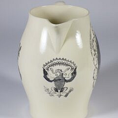 James Maddison (sic) “President of the United States” Liverpool Creamware Pitcher, Early 20th Century