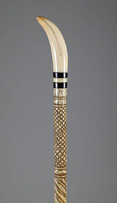 32-7000 19th Century Whaler Made Walking Stick A 5165 JPG