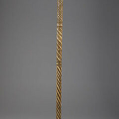 Whaler Made Curved Grip Walking Stick, 19th Century