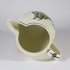 Extremely Rare Liverpool Creamware Pitcher “Signals at Portland Maine Observatory”, 19th Century