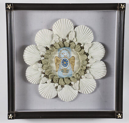 Mellie Cooper Hand Cast Paper Acrylic "Patriotic Eagle" in Shadowbox Frame