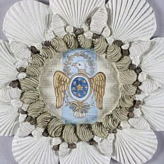Mellie Cooper Hand Cast Paper and Acrylic Painted “Patriotic Eagle” in Shadowbox Frame