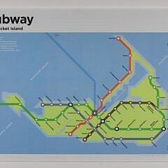 "Subway Nantucket Island" Print in White Frame