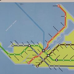 “Subway Nantucket Island” Print in White Frame