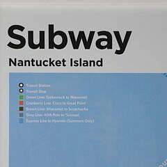 “Subway Nantucket Island” Print in White Frame