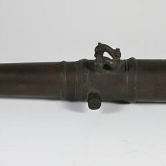 Antique Naval Cast Bronze Swivel Cannon, 18th Century