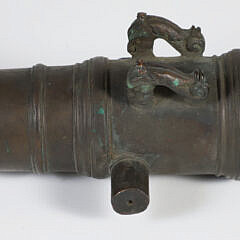 Antique Naval Cast Bronze Swivel Cannon, 18th Century
