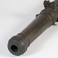 Antique Naval Cast Bronze Swivel Cannon, 18th Century