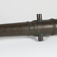 Antique Naval Cast Bronze Swivel Cannon, 18th Century