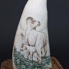 Collection of 5 P. Hayde Scrimshaw Whale Teeth