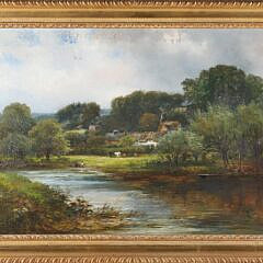 David Payne Oil on Canvas "A Scene on the Trent"