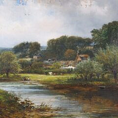 David Payne Oil on Canvas “A Scene on the Trent”