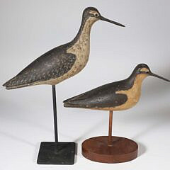 38-5655 Two Vintage Ward Shorebird Decoys A 2657 JPG