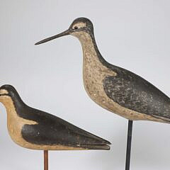 Two Vintage 1976 David B. Ward Shorebird Decoys, Signed and Dated