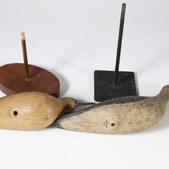 Two Vintage 1976 David B. Ward Shorebird Decoys, Signed and Dated