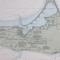 1993 Waterproof Chart of Nantucket and Nantucket Sound