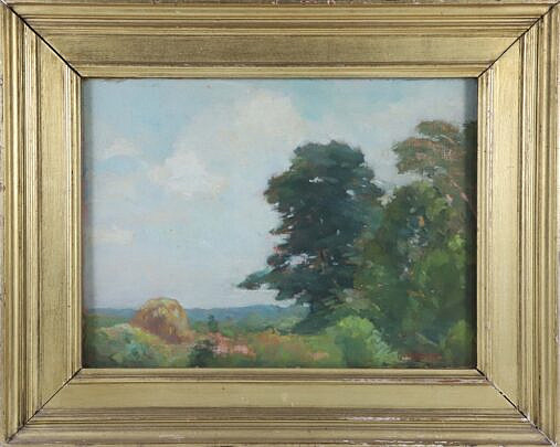 Dr. James Haman Oil on Board "Landscape with Trees"