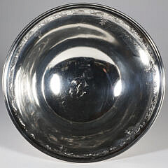 Gorham Sterling Silver Pedestal Bowl with Scroll Embossed Rim