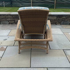 Set of Four Brown Jordan Resinweave Wicker Chaise Lounges