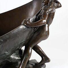 Louis Albert Lefeurve Bronze Sculpture “The Cast Aways” or “Les Nalifrages”, circa 1900