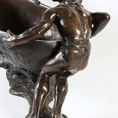Louis Albert Lefeurve Bronze Sculpture “The Cast Aways” or “Les Nalifrages”, circa 1900