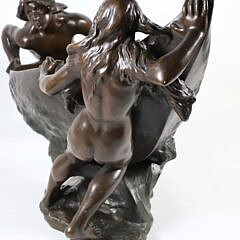 Louis Albert Lefeurve Bronze Sculpture “The Cast Aways” or “Les Nalifrages”, circa 1900