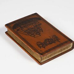 English Carved Wood and Decorated Book “A Relic of H.M. Ship Eurydia Sunk March 24th 1878”