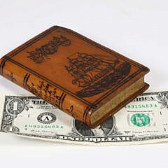 English Carved Wood and Decorated Book “A Relic of H.M. Ship Eurydia Sunk March 24th 1878”