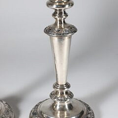 Pair of Sheffield Silver Plated Candlesticks, 19th Century
