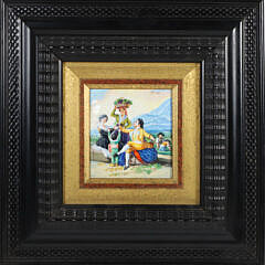 Vintage Enamel on Copper "Goya" Painting