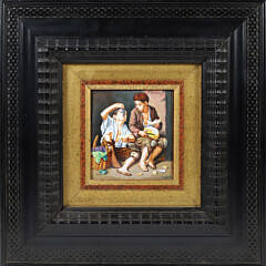 Vintage Enamel on Copper "Murilo" Painting