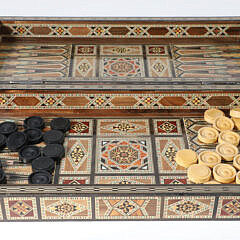 Damascus Inlaid Game Box, 20th Century