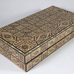 Damascus Inlaid Game Box, 20th Century