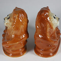 Pair of Staffordshire Ceramic Lions, circa 1900