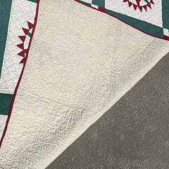 American Antique Compass Rose Patchwork Quilt, 19th Century