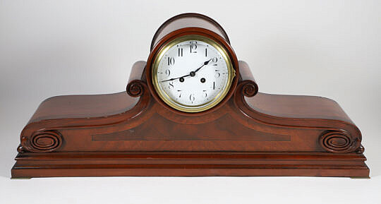 Antique French Mahogany Mantel Clock