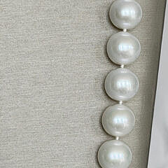 Fine 10mm-13.5mm White Freshwater Pearl Opera Length Necklace, 14k Gold Clasp