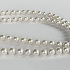 Fine 10mm-13.5mm White Freshwater Pearl Opera Length Necklace, 14k Gold Clasp
