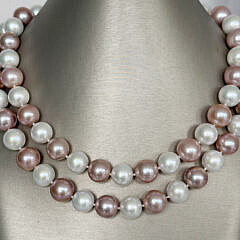 43268 White Pink Pearl Necklace AIMG_1012