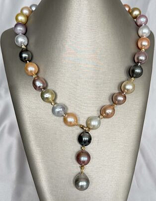 43287 Multi-color South Sea Lariat Necklace A IMG_1040